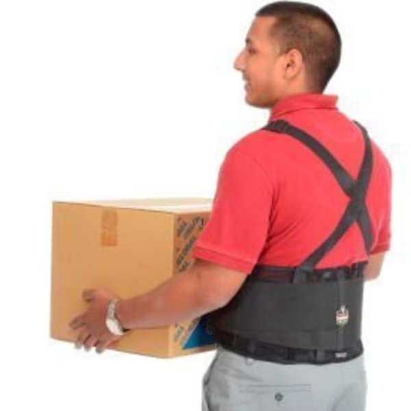 Ergodyne® ProFlex® 100 Economy Back Support W/Rubber Track Webbing, 3XL, Black, Ergodyne, Mfr#: 11387